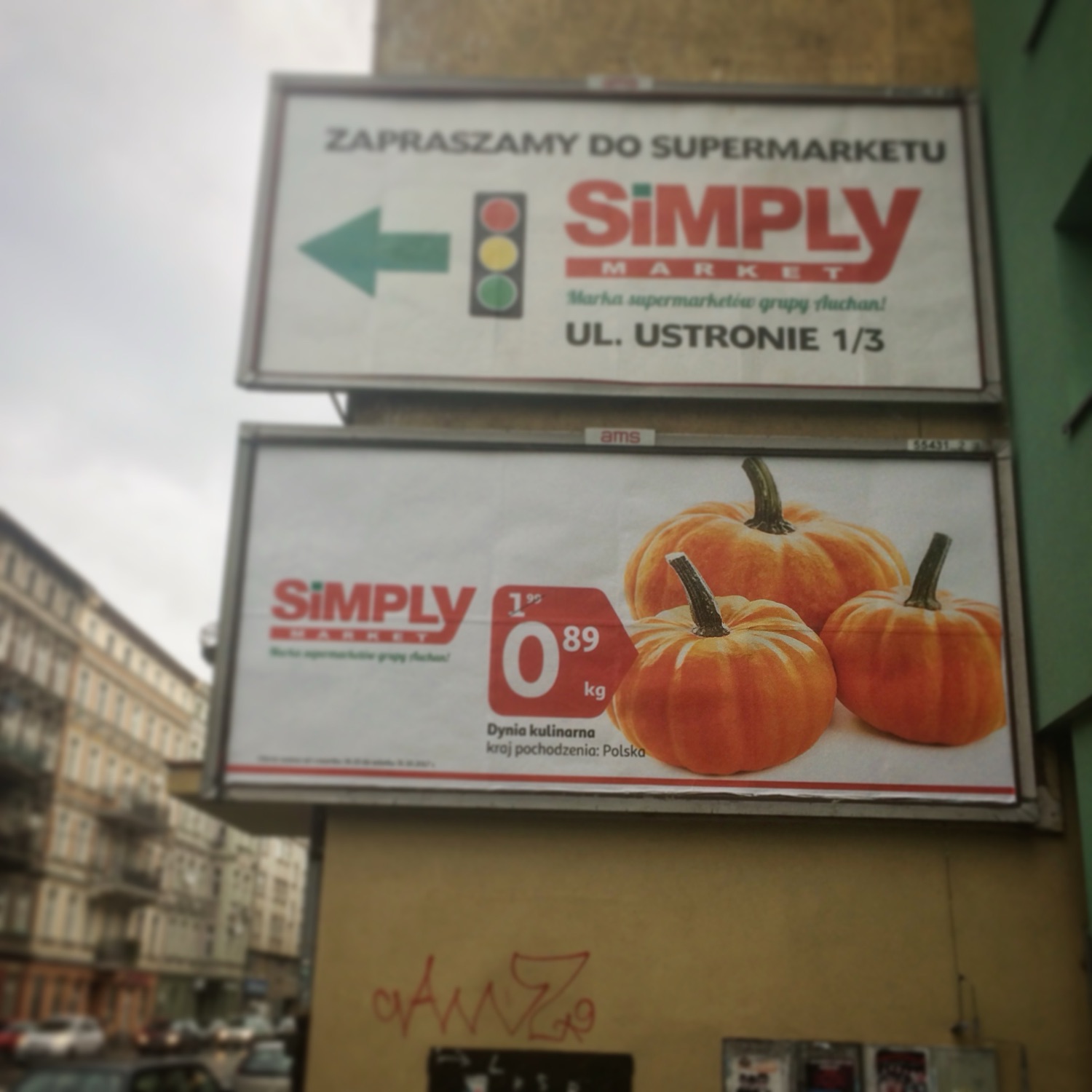 My pumpkin photograph used on a Simply Market supermarket promotional billboard